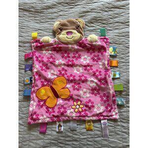 Taggies Peek a Boo Teddy Bear Lovey Security Blanket Baby Nursery 12"